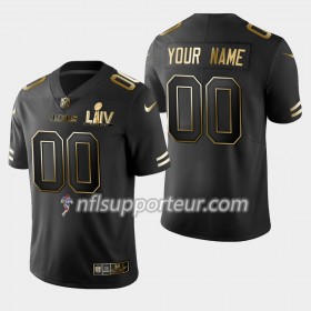 Maillot Homme San Francisco 49ers Personnalisé Nike Noir Golden Edition 2020 Super Bowl LIV